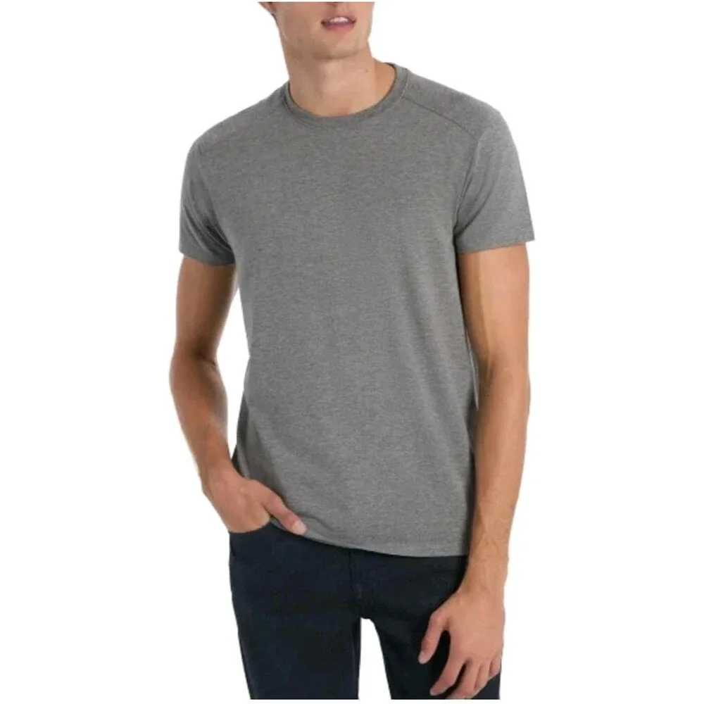 Kenneth Cole Organic Cotton Short Sleeve Tee Slim Fit Gray Men's Size XXL Tshirt - Picture 2 of 5